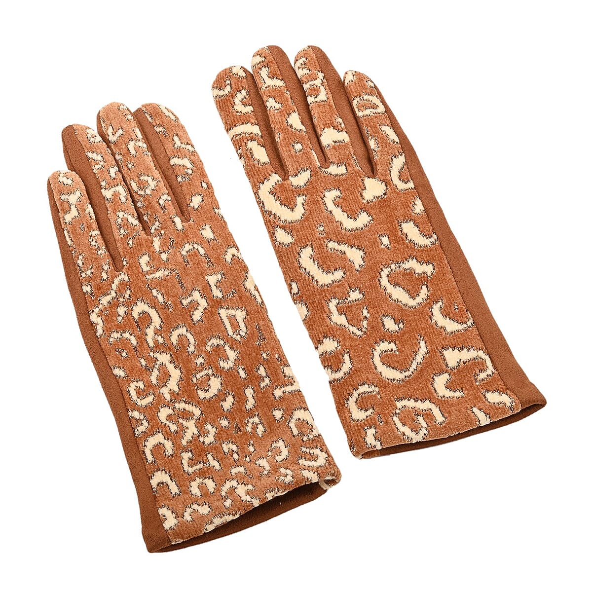 Women’s Gloves - Suede-Like Textile - Slim Fit - Wrist Length - Touchscreen Compatible - Faux Fur Cuff main image 0