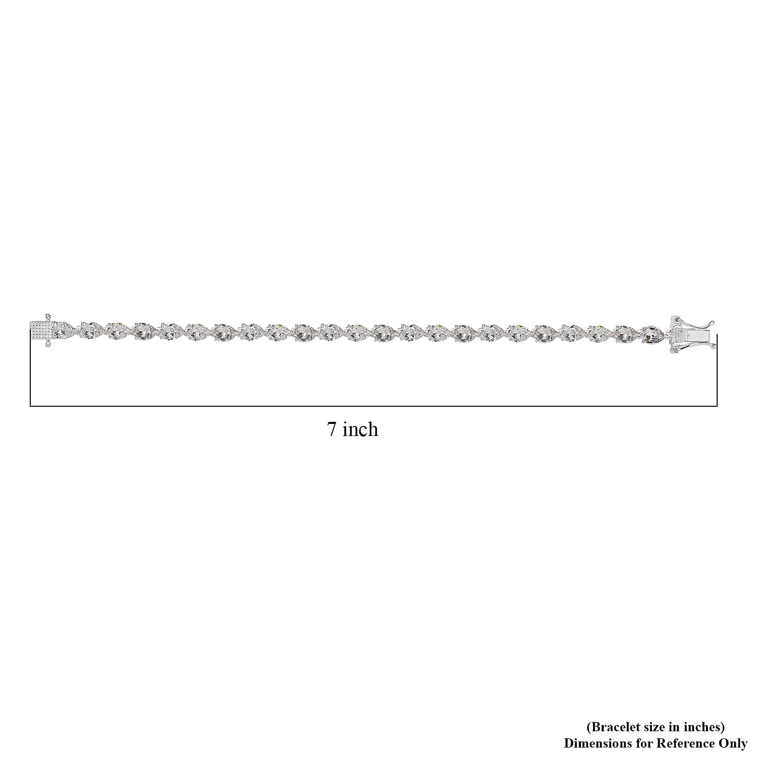 Designer Premium Austrian Crystal Link Bracelet in Sterling Silver (6.50 In)
