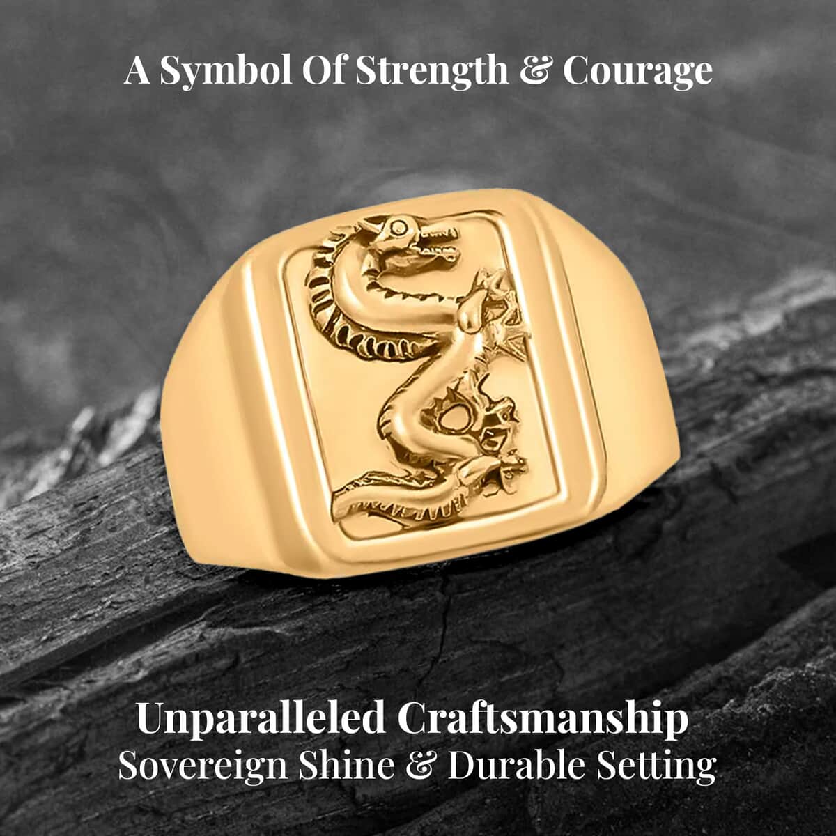 Electroform Lion Signet Men's Ring in 22K Yellow Gold 5.10 Grams (Size 12.0) image number 3