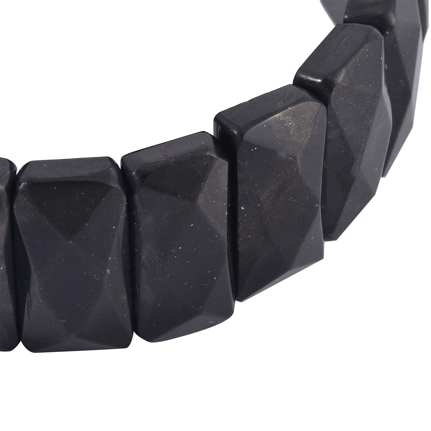 Shungite Block Stretch Bracelet 233.00 ctw