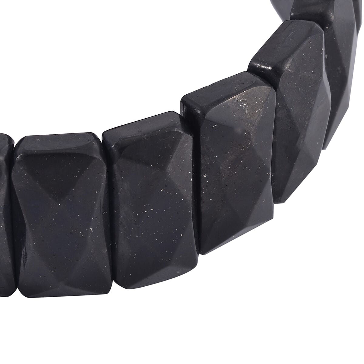 Shungite Block Stretch Bracelet 233.00 ctw image number 2