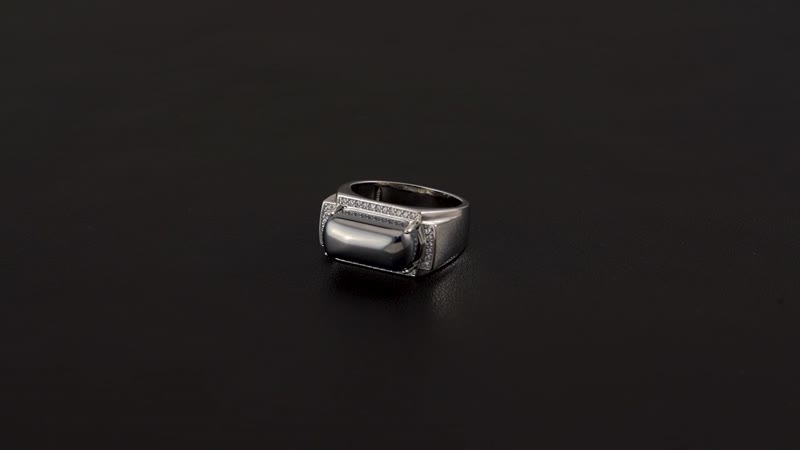 Terahertz and Simulated Diamond Men's Ring in Silvertone (Size 10.0) 10.50 ctw