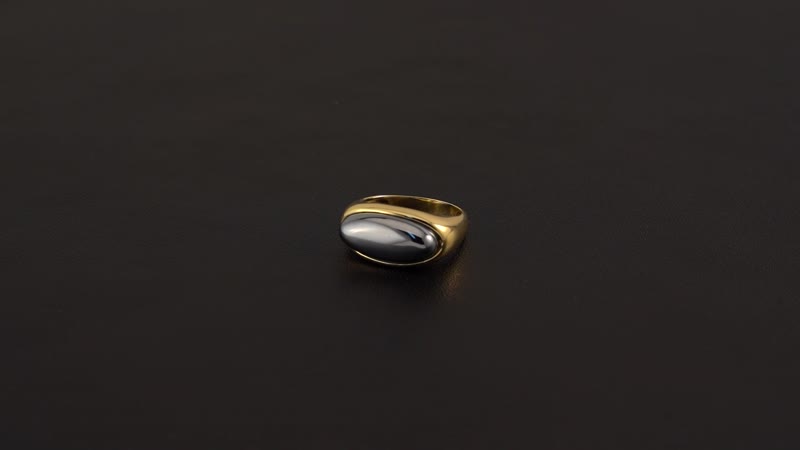 Terahertz Men's Ring in Goldtone
