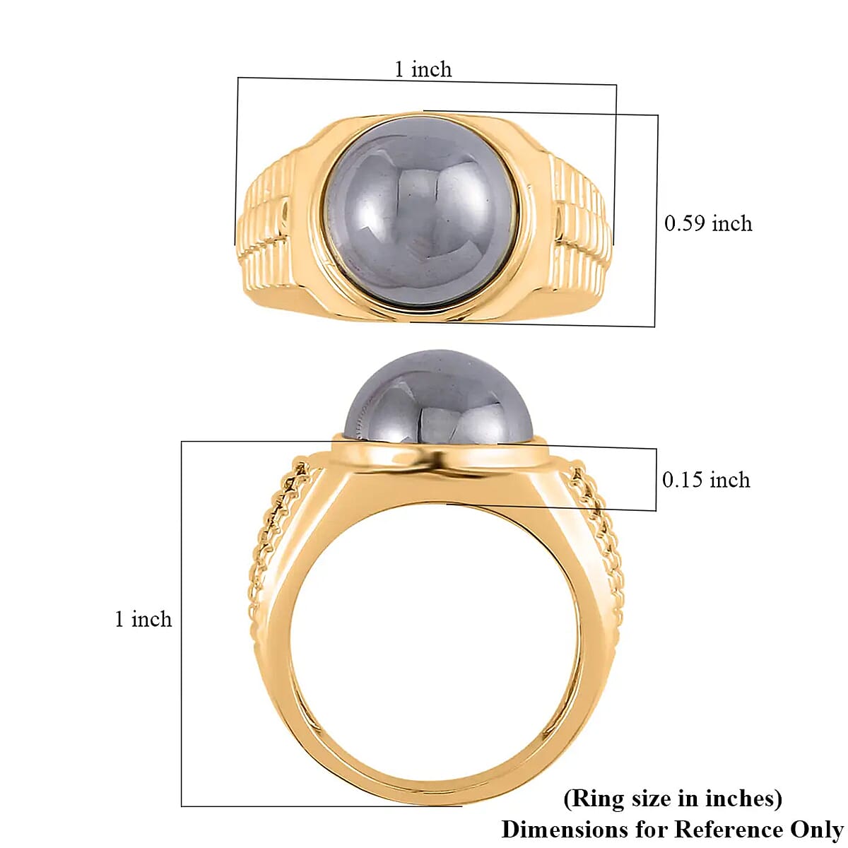 Terahertz Men's Ring in Goldtone (Size 10.0) 10.35 ctw image number 6