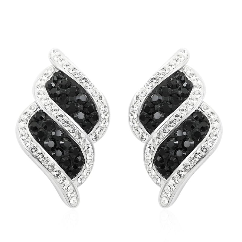 Crystal Earrings in Silvertone