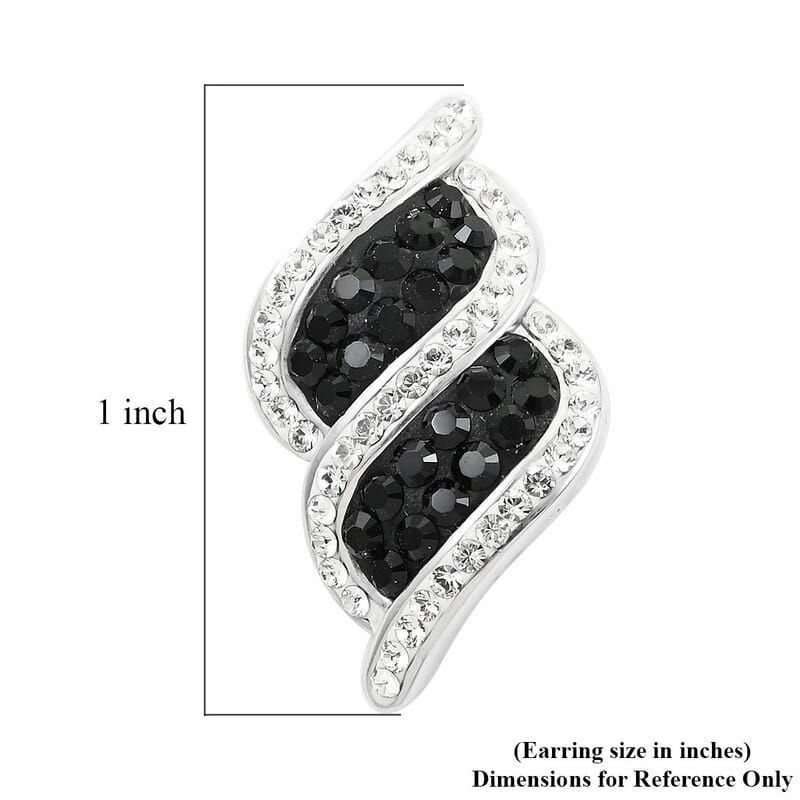 Crystal Earrings in Silvertone