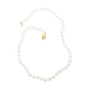 Certified & Appraised Iliana 18K Yellow Gold Premium Japanese Akoya White Pearl 8-11mm Necklace 18 Inches