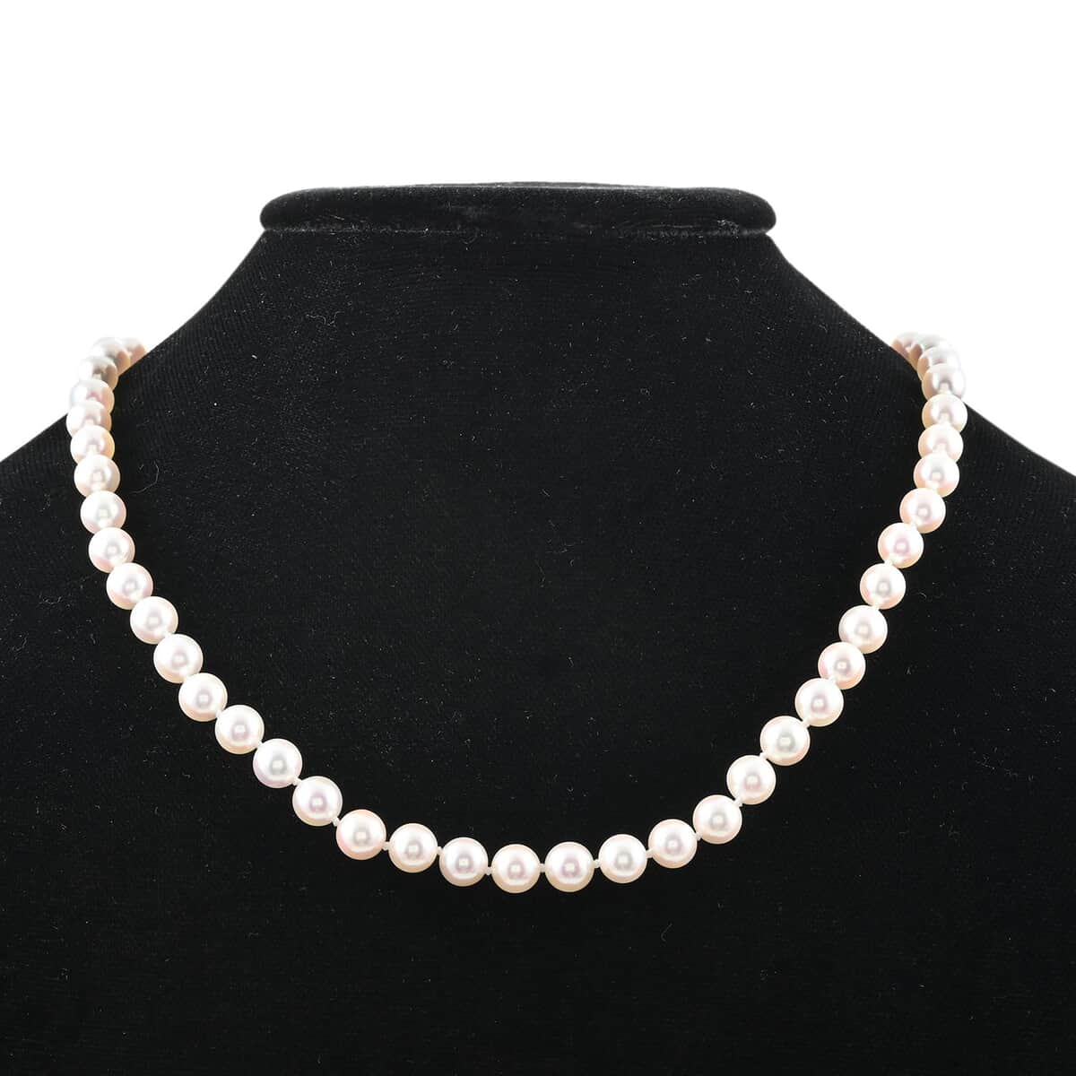 Certified & Appraised Iliana 18K Yellow Gold Premium Japanese Akoya White Pearl 8-11mm Necklace 18 Inches image number 2