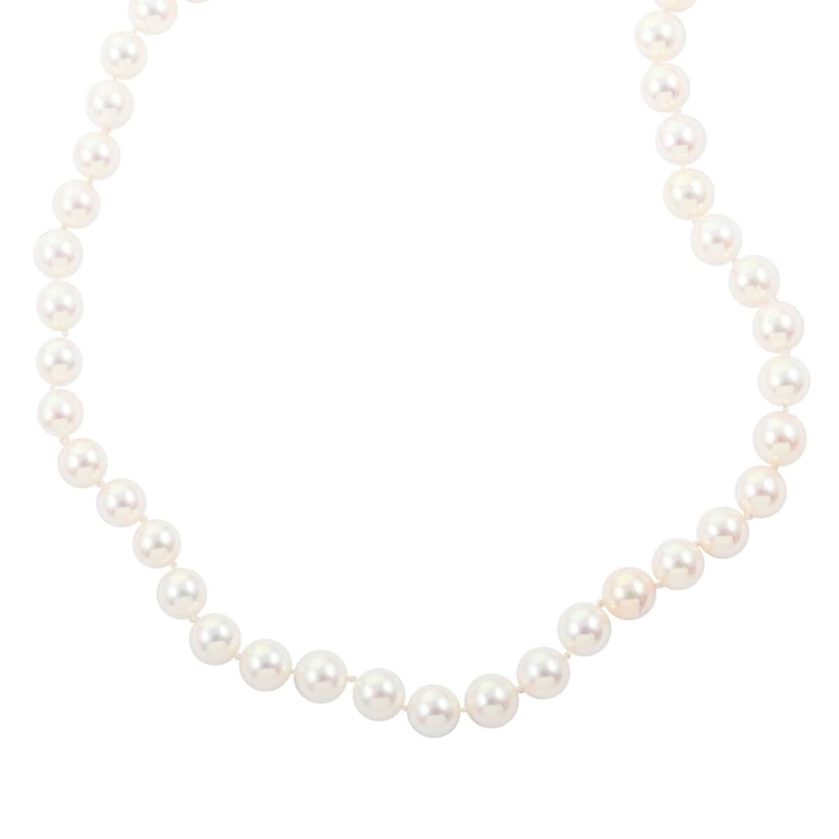 Certified & Appraised Iliana 18K Yellow Gold Premium Japanese Akoya White Pearl 8-11mm Necklace 18 Inches image number 3