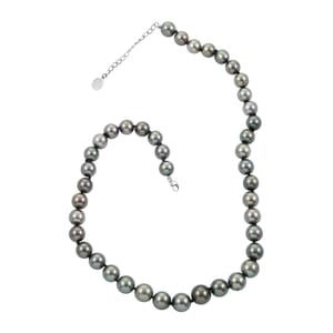 Rhapsody 950 Platinum Premium Tahitian Pearl Graduation 8-12mm Necklace 18-20 Inches