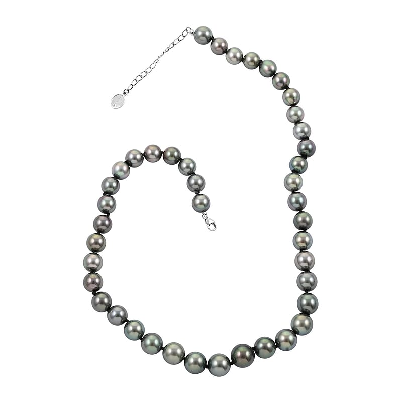 Rhapsody 950 Platinum Premium Tahitian Pearl Graduated 8-12mm Necklace 18-20 Inches