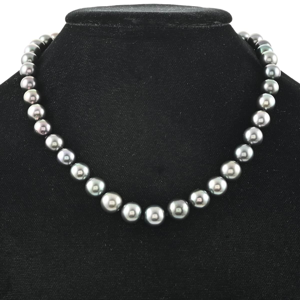 Rhapsody 950 Platinum Premium Tahitian Pearl Graduation 8-12mm Necklace 18-20 Inches image number 2