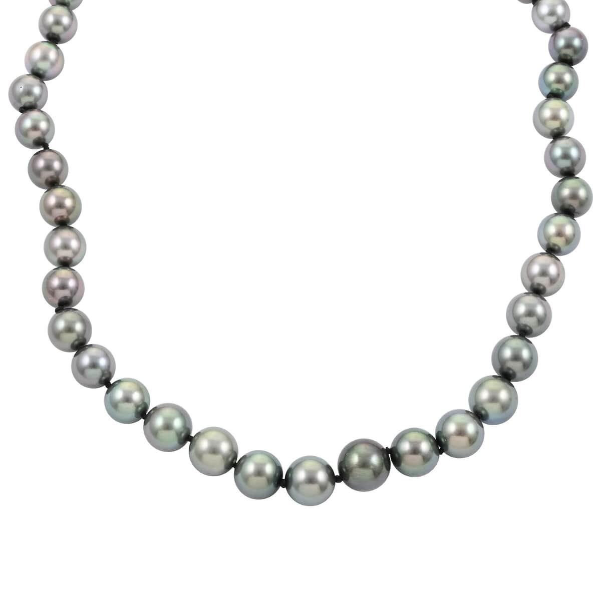 Rhapsody 950 Platinum Premium Tahitian Pearl Graduation 8-12mm Necklace 18-20 Inches image number 3