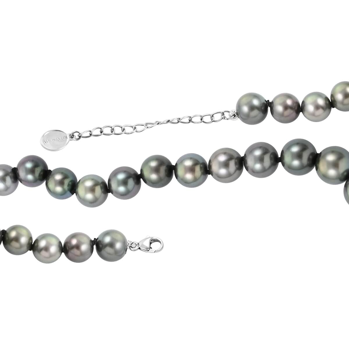 Rhapsody 950 Platinum Premium Tahitian Pearl Graduation 8-12mm Necklace 18-20 Inches image number 4