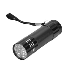 Black 9 LED UV Flash Light (3xAAA Battery Not Included)