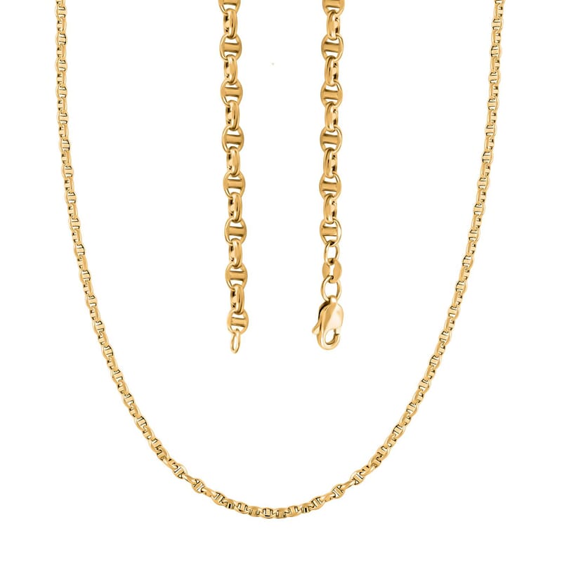 14K Yellow Gold Polished 4.15mm Filk Chain Necklace 24 Inches 9.80 Grams