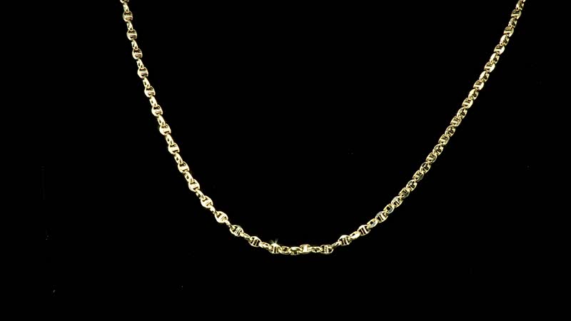 14K Yellow Gold Polished 4.15mm Filk Chain Necklace 24 Inches 9.80 Grams