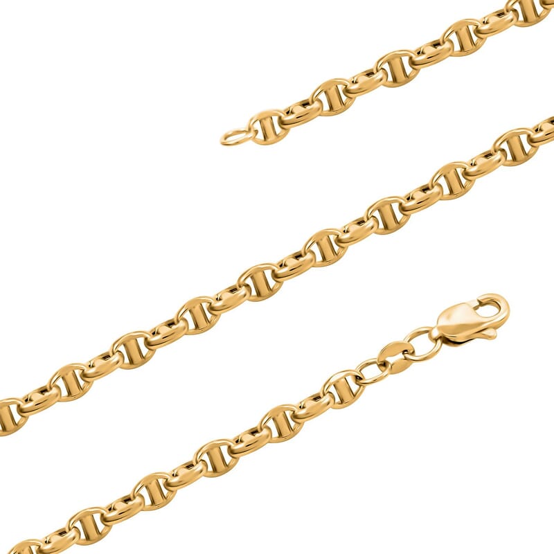 14K Yellow Gold Polished 4.15mm Filk Chain Necklace 24 Inches 9.80 Grams