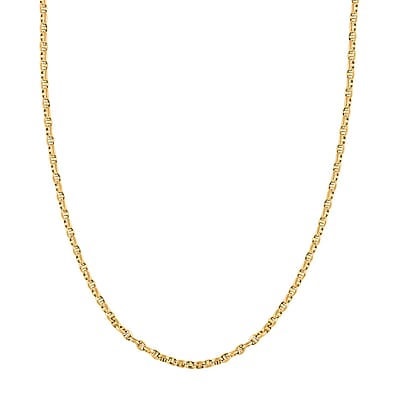14K Yellow Gold Polished 4.15mm Filk Chain Necklace 24 Inches 9.80 Grams
