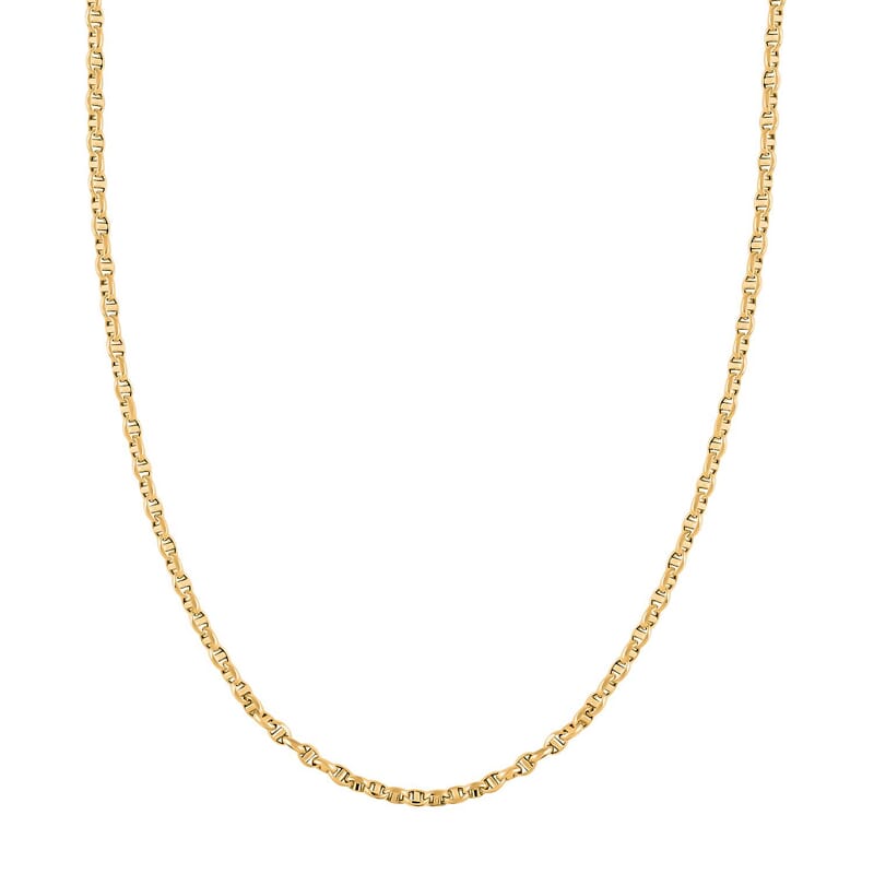 14K Yellow Gold Polished 4.15mm Filk Chain Necklace 24 Inches 9.80 Grams