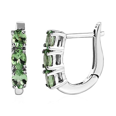Tsavorite Garnet / 925 Silver / Platinum Overlay - Product card gallery slide 1 (10177299939641)