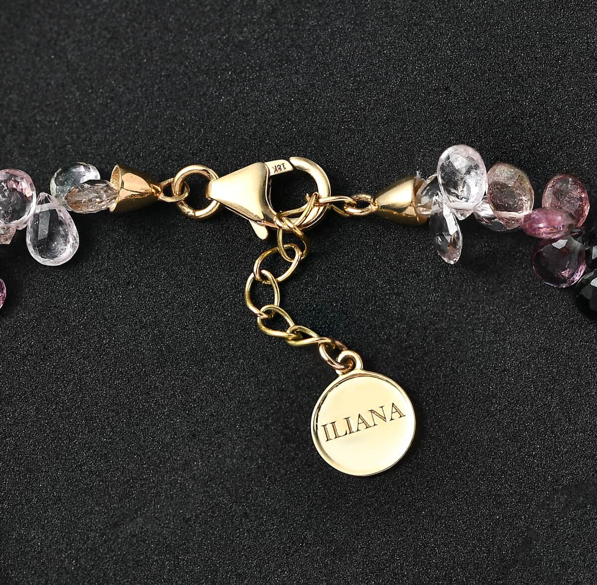 Certified & Appraised Iliana AAA Multi-Tourmaline 35.00 ctw Beaded Bracelet in 18K Yellow Gold (7.00-8.00In) image number 3