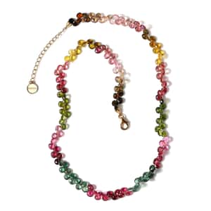 Certified & Appraised Iliana 18K Yellow Gold AAA Multi-Tourmaline Beaded Necklace (18 Inches) with 2 Inch Extender 60.00 ctw