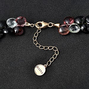 Certified & Appraised Iliana 18K Yellow Gold AAA Multi-Tourmaline Beaded Necklace (18 Inches) with 2 Inch Extender 210.00 ctw