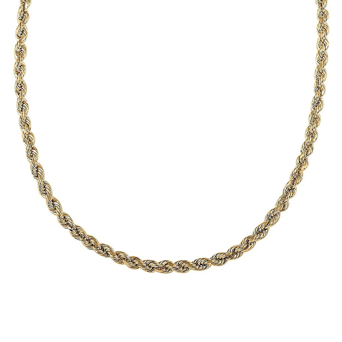 14K Yellow Gold 3.5mm Rope Necklace 26 Inches 8.35 Grams image number 4