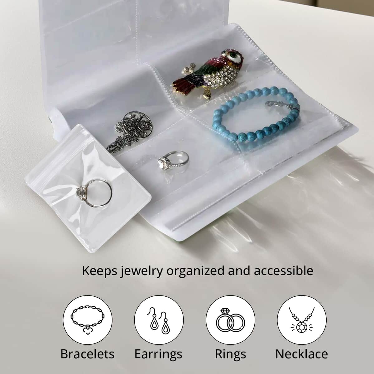 Transparent Jewelry Storage Book with 160 Slots image number 4