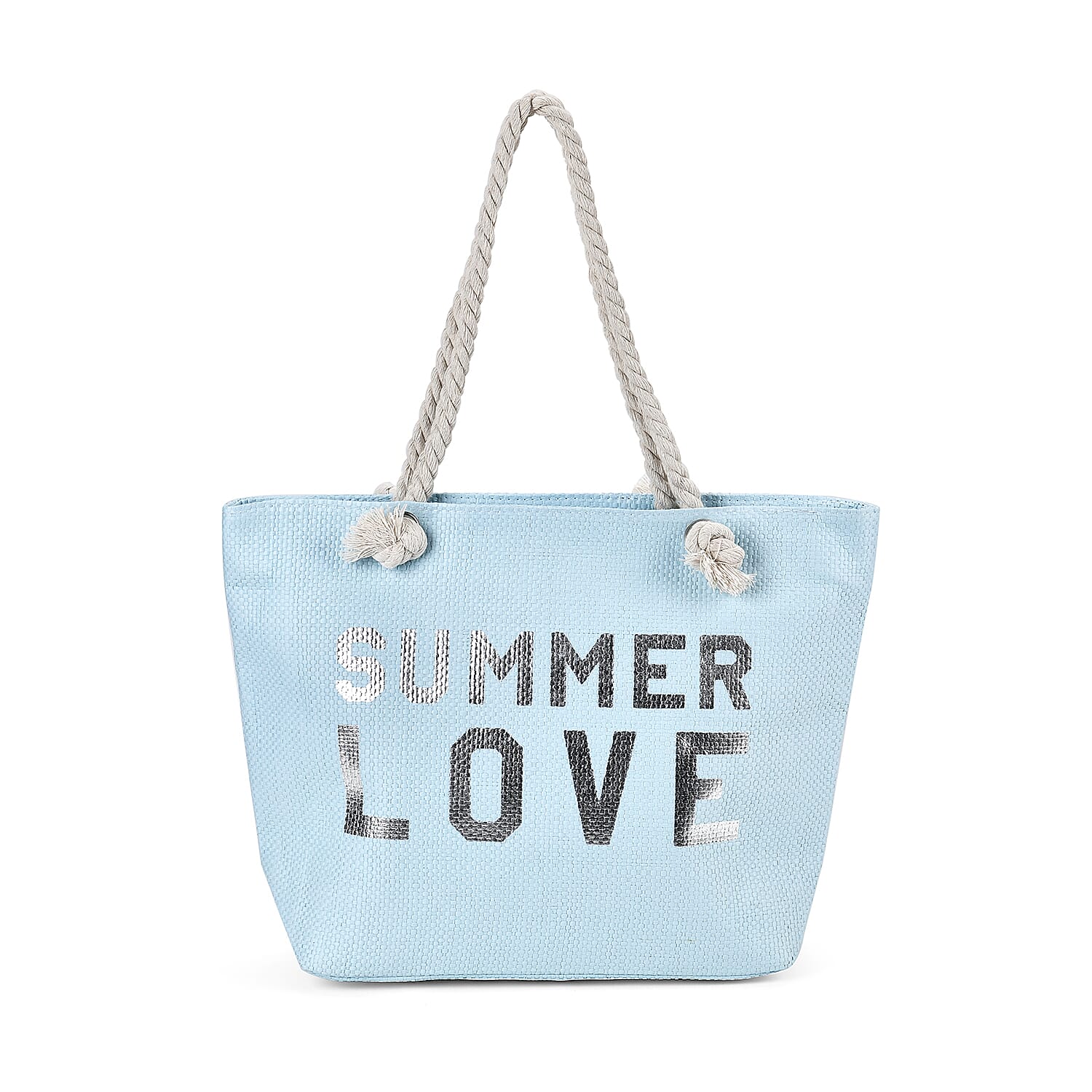 Paper Tote Bag with Printed SUMMER LOVE - Navy (19.29"x13.38"x5.90")
