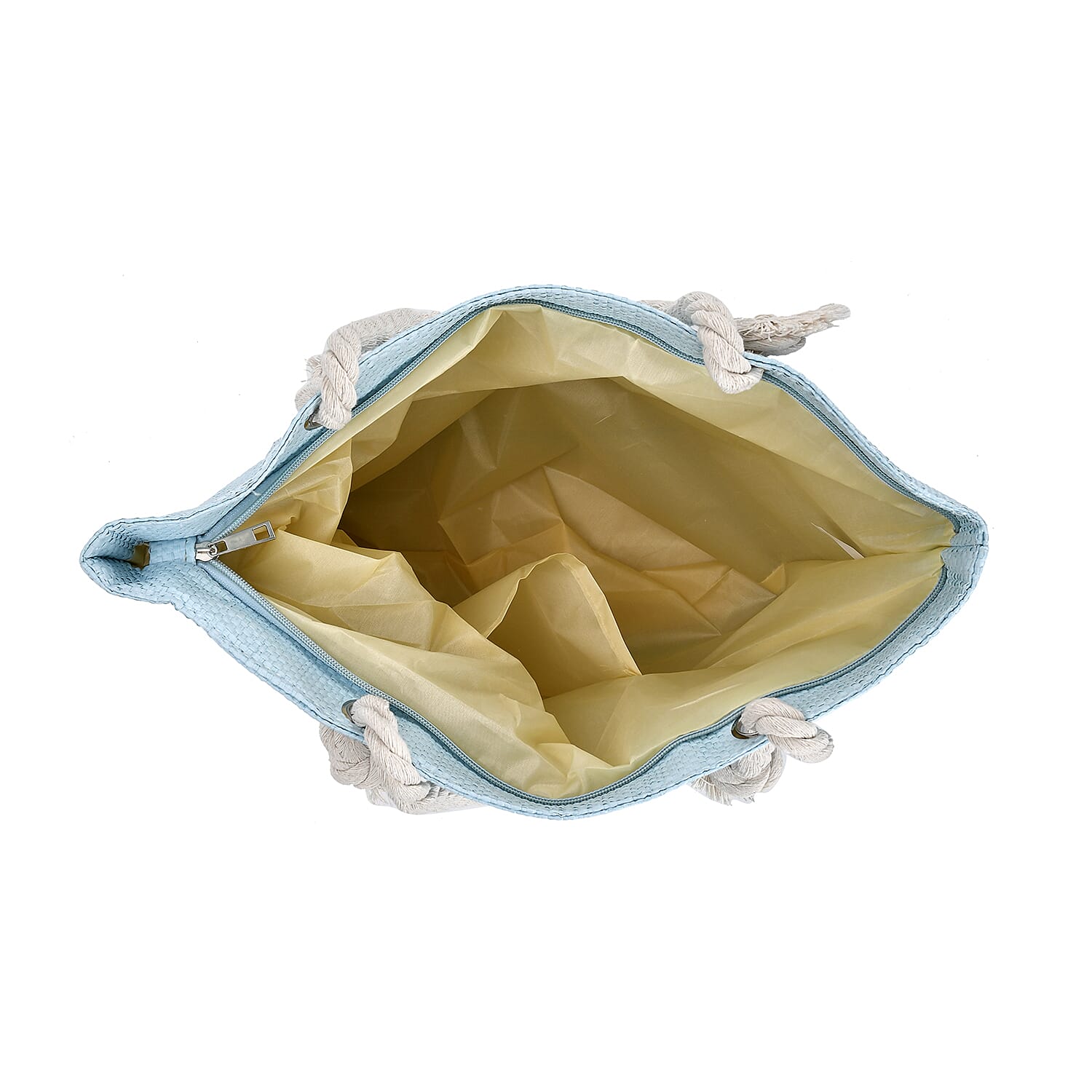 Paper Tote Bag with Printed SUMMER LOVE - Light Blue