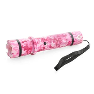 CLOSOUT Pink Camo Personal Protection USB Rechargeable Stun Gun With High Power LED Flashlight, Personal Self Defense Tool With Safety Switch