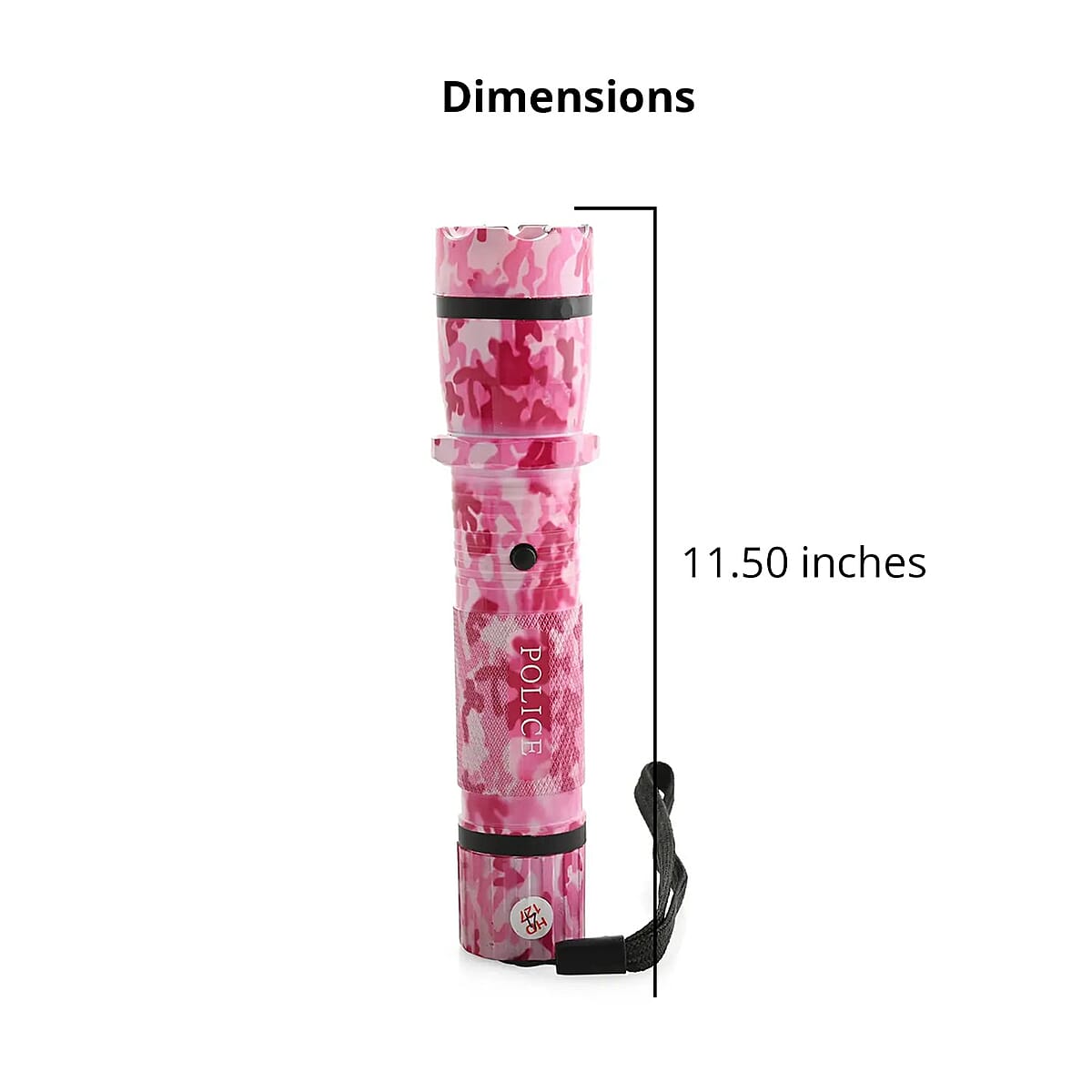 CLOSOUT Pink Camo Personal Protection USB Rechargeable Stun Gun With High Power LED Flashlight, Personal Self Defense Tool With Safety Switch image number 4