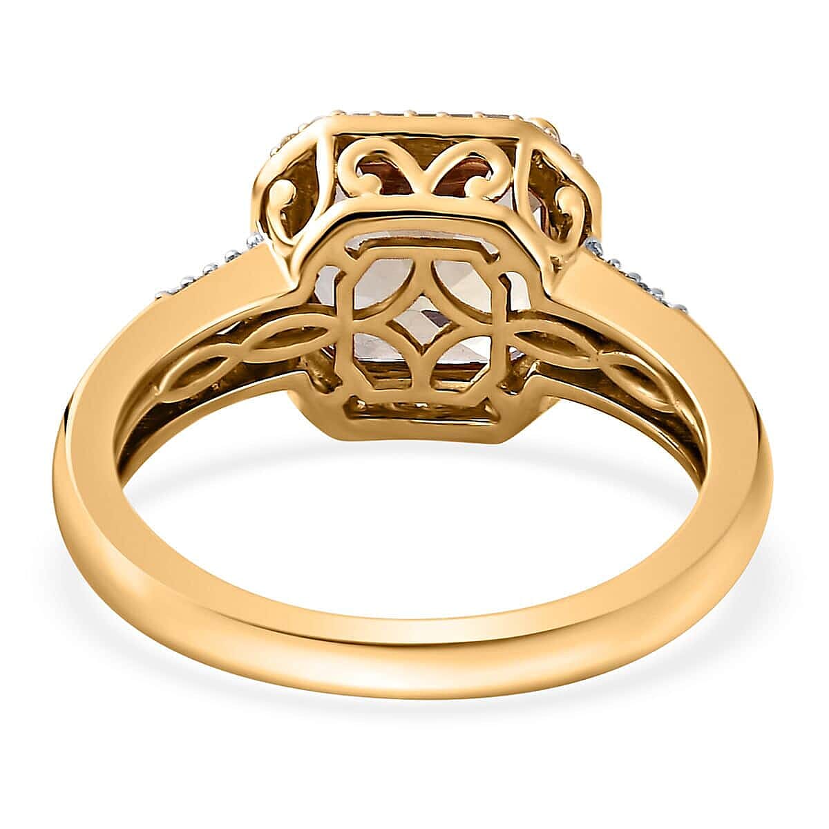 Iliana 18K Yellow Gold AAA Turkizite, Natural Yellow and White Diamond SI Floral Ring (Size 8.5) 5.15 Grams 4.25 ctw image number 4