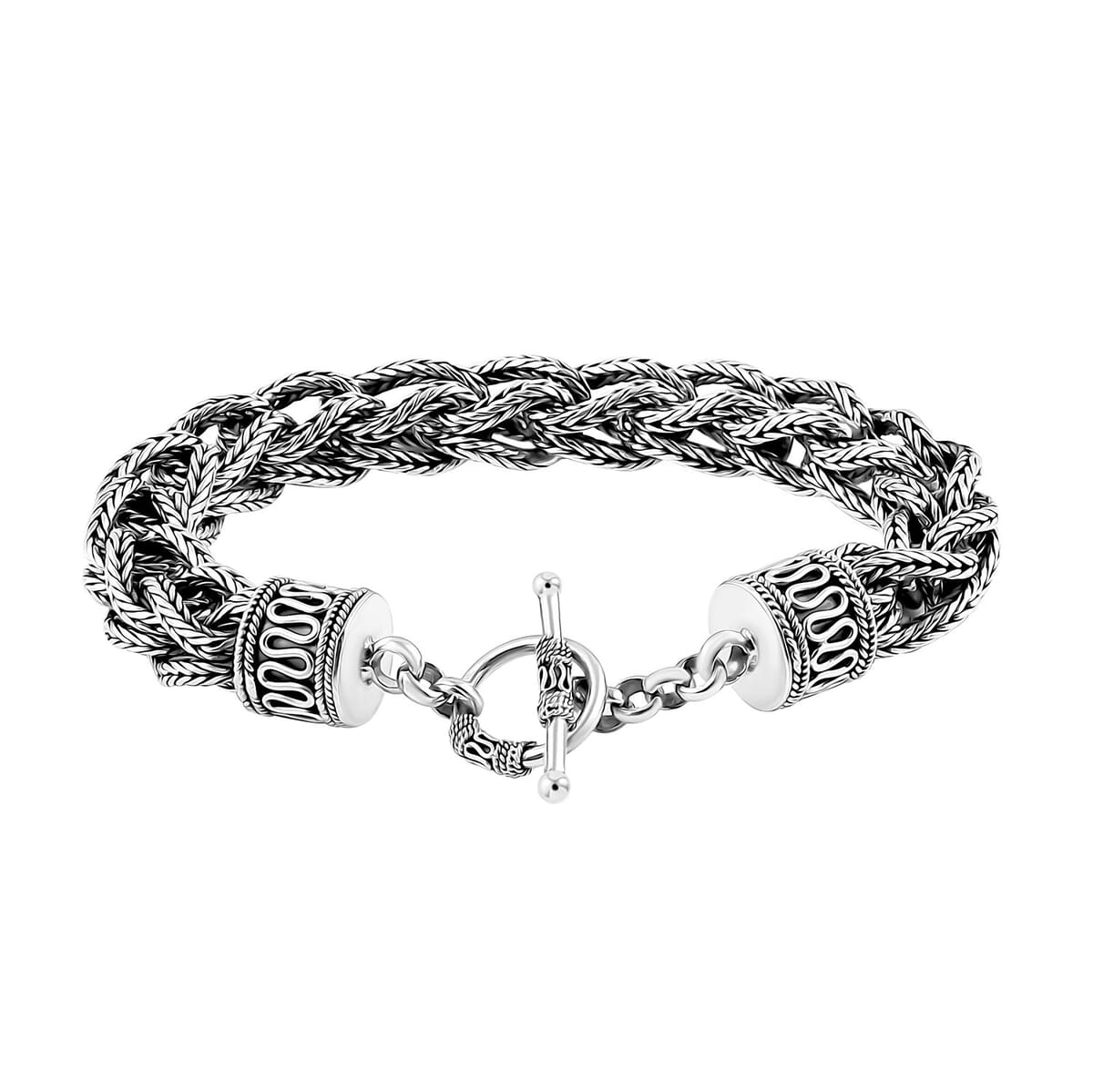 Bali Legacy Sterling Silver Tulang Naga Bracelet (8.00 In) 82.70 Grams image number 3