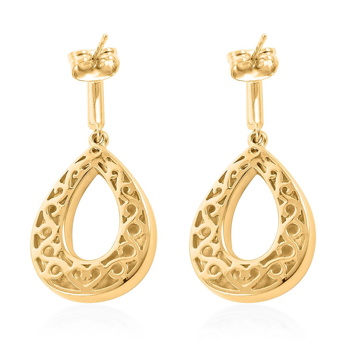 Champagne and White Austrian Crystal Earrings in 14K Gold Over