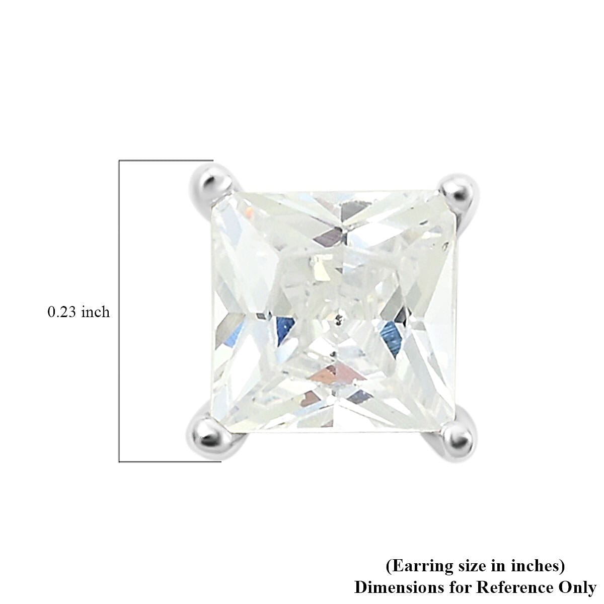 Simulated Diamond Earrings in Silvertone