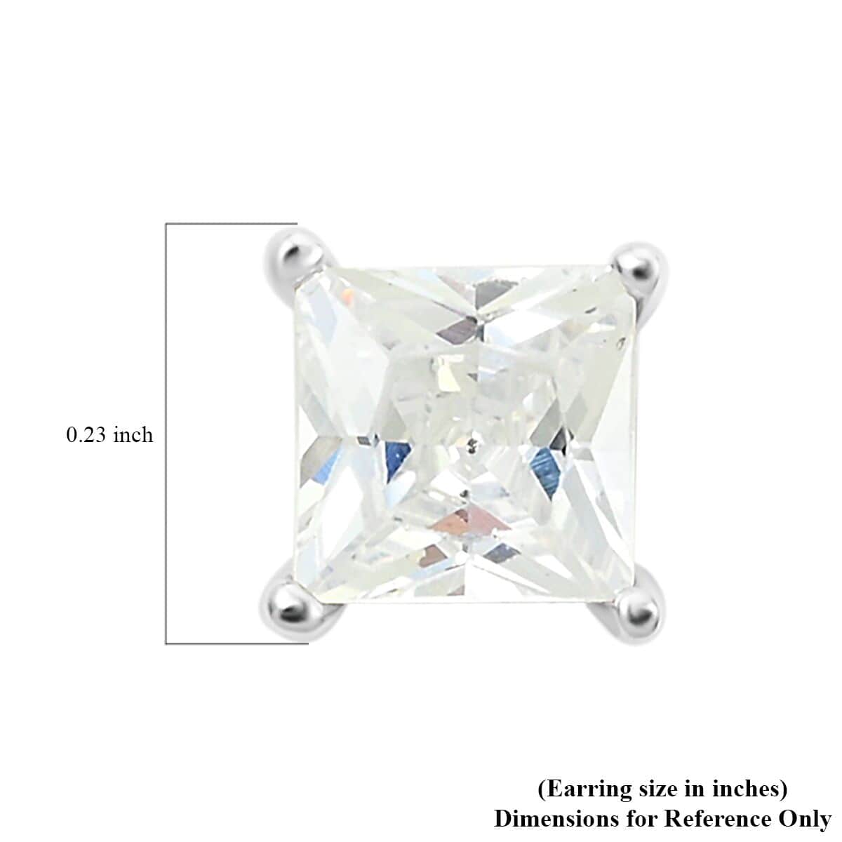 Simulated Diamond Earrings in Silvertone image number 4