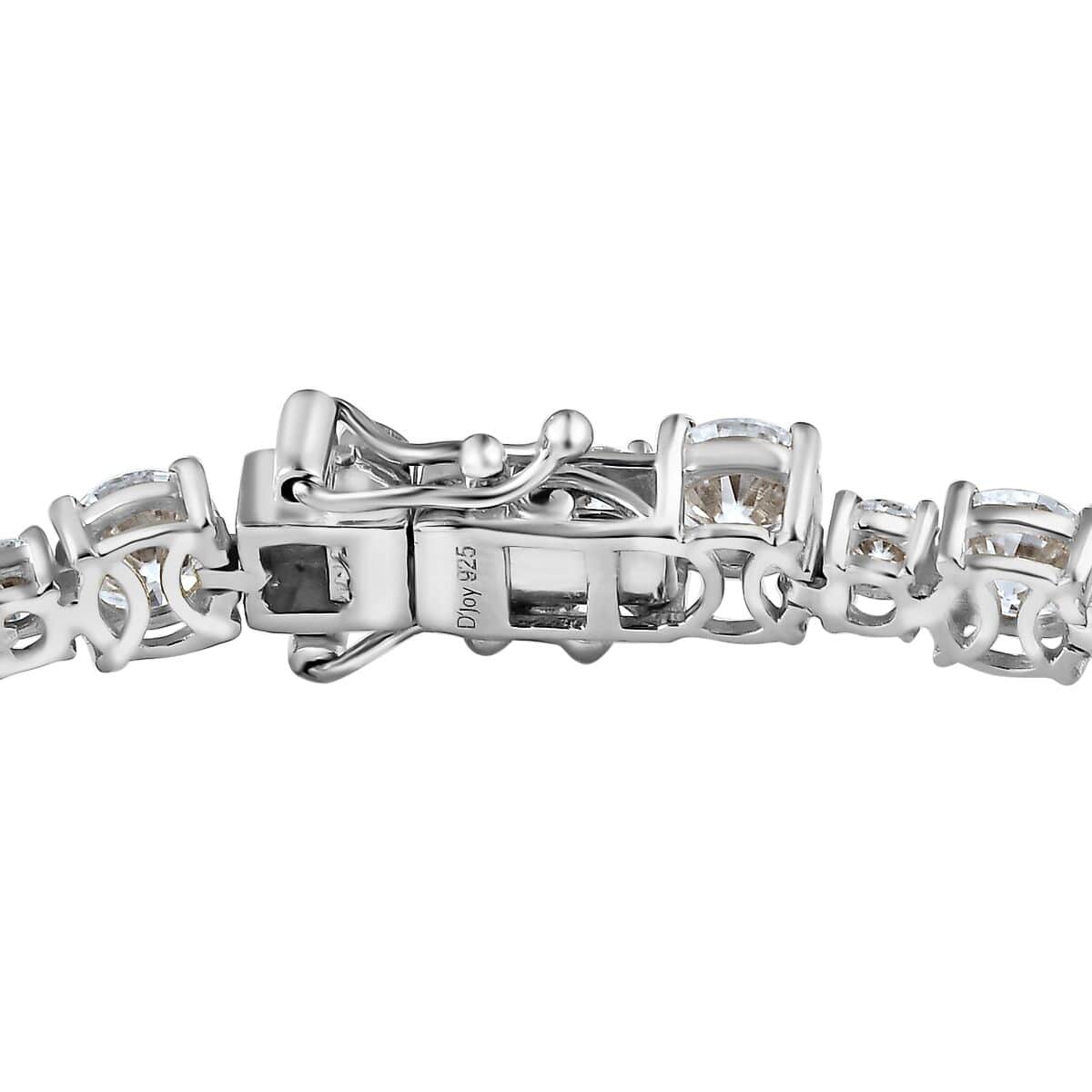 Epic Deal Moissanite (Rnd 5 mm) Tennis Bracelet in Platinum Over Sterling Silver (6.50 In) 10.35 ctw image number 3