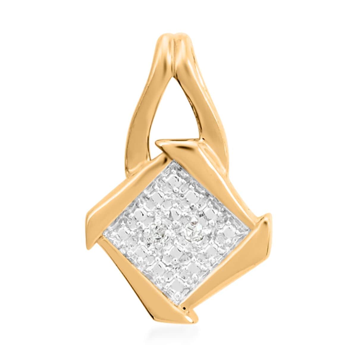 Closeout Deal Diamond Accent Pendant in 14K Goldtone Over image number 0