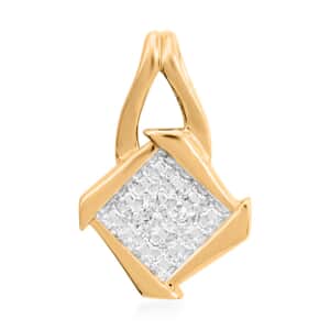 Closeout Deal Diamond Accent Pendant in 14K Goldtone Over