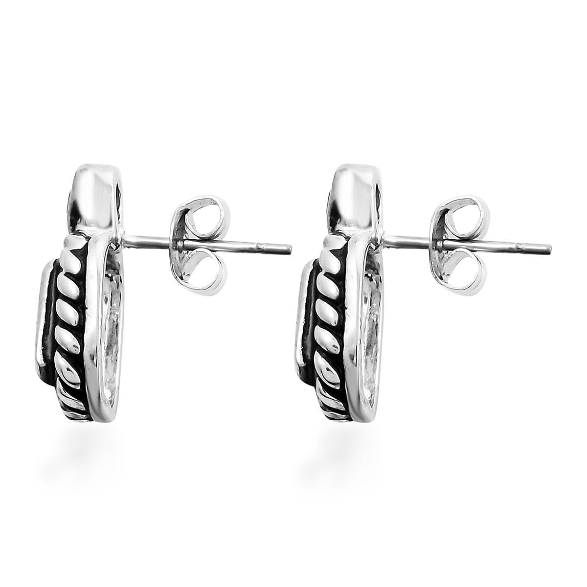 Purple Austrian Crystal Earrings in Silvertone