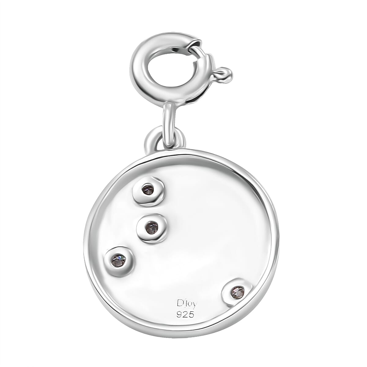 D'Joy Moissanite 0.06 ctw Charm in 14K Yellow Gold Over and Sterling Silver