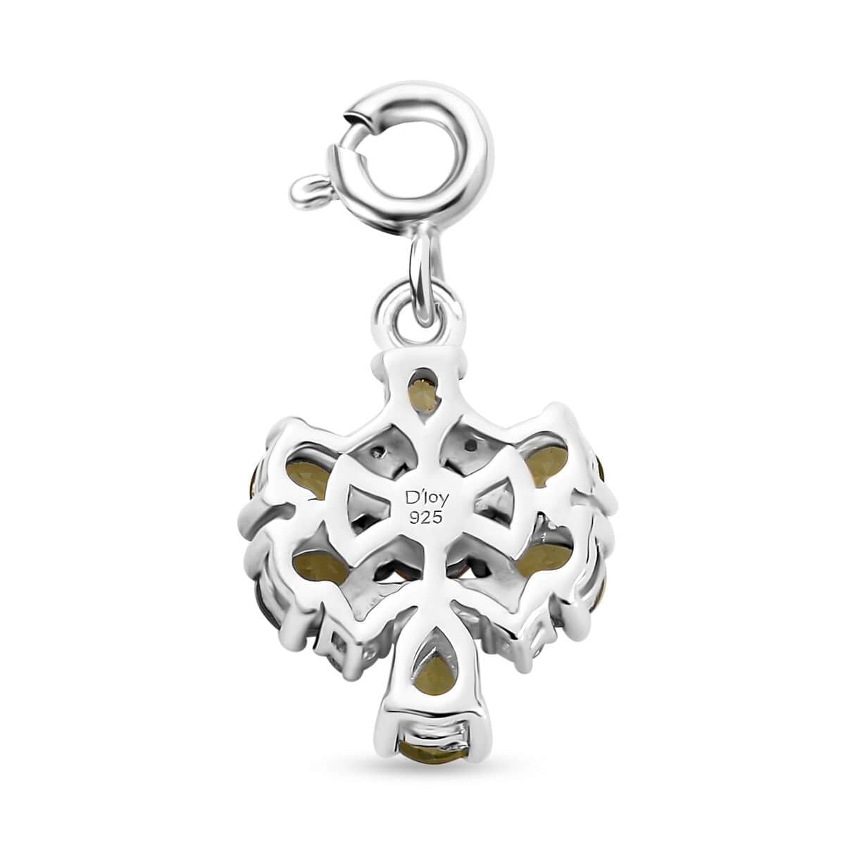 Peridot and Multi Gemstone Charm in Platinum Over Sterling Silver 1.15 ctw image number 4