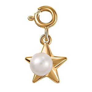 D'Joy Freshwater Pearl Charm in Vermeil Yellow Gold Over Sterling Silver