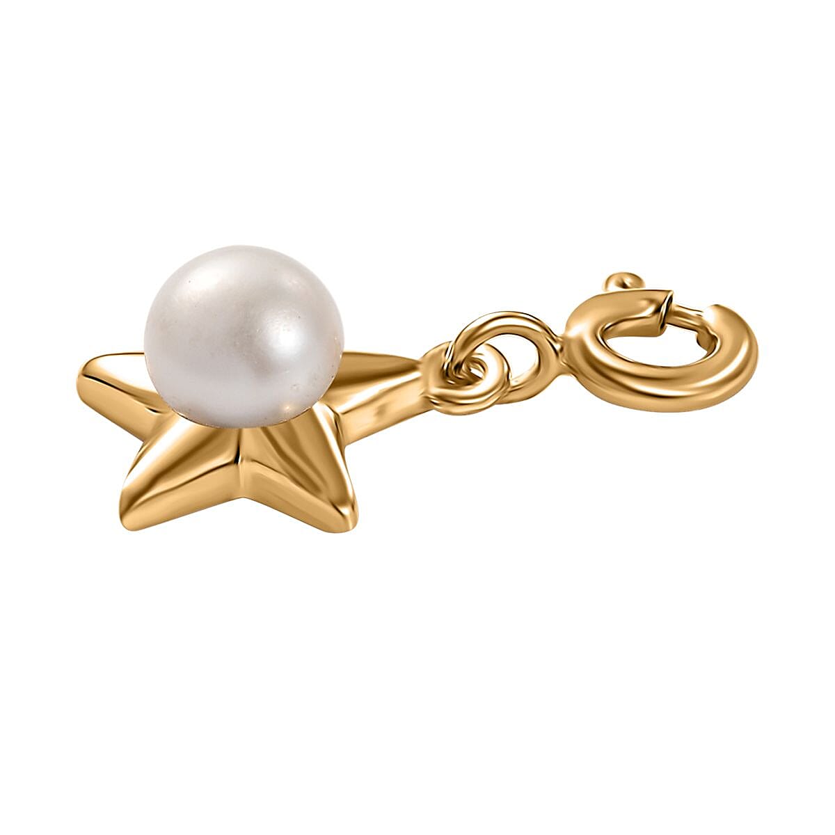 D'Joy Freshwater Pearl Charm in Vermeil Yellow Gold Over Sterling Silver image number 3