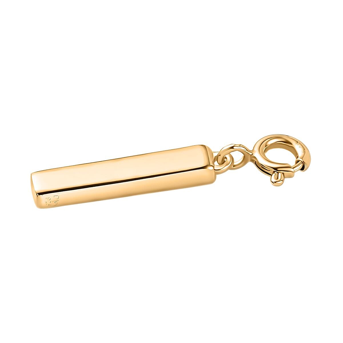 Vermeil Yellow Gold Over Sterling Silver Bar Charm 2.10 Grams
