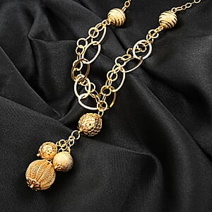 Ball Necklace 18 Inches in Goldtone