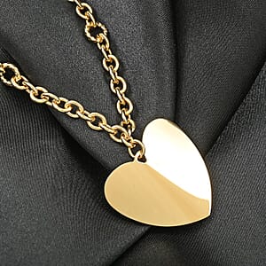 Heart Chain Necklace in Goldtone 18 Inches